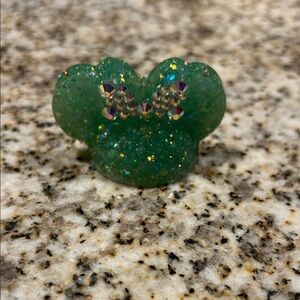 Green Glitter Minnie Mouse Ears straw charm